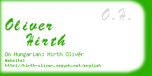 oliver hirth business card
